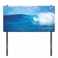 thumbnail image 3 of Ocean Headboard, Nature Cloudy Summer Sky Wavy Ocean Adventure Surfing Vacation Tourist Picture Print, Upholstered Decorative Metal Bed Headboard with Memory Foam, Twin Size, Navy White, by Ambesonne, 3 of 4