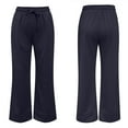 thumbnail image 2 of Gibobby Pantalones dama Pantalones deportivos casuales para mujer Pantalones de color cómodos Pijamas de yoga sólidos Pantalones largos(Azul marino， L), 2 of 4