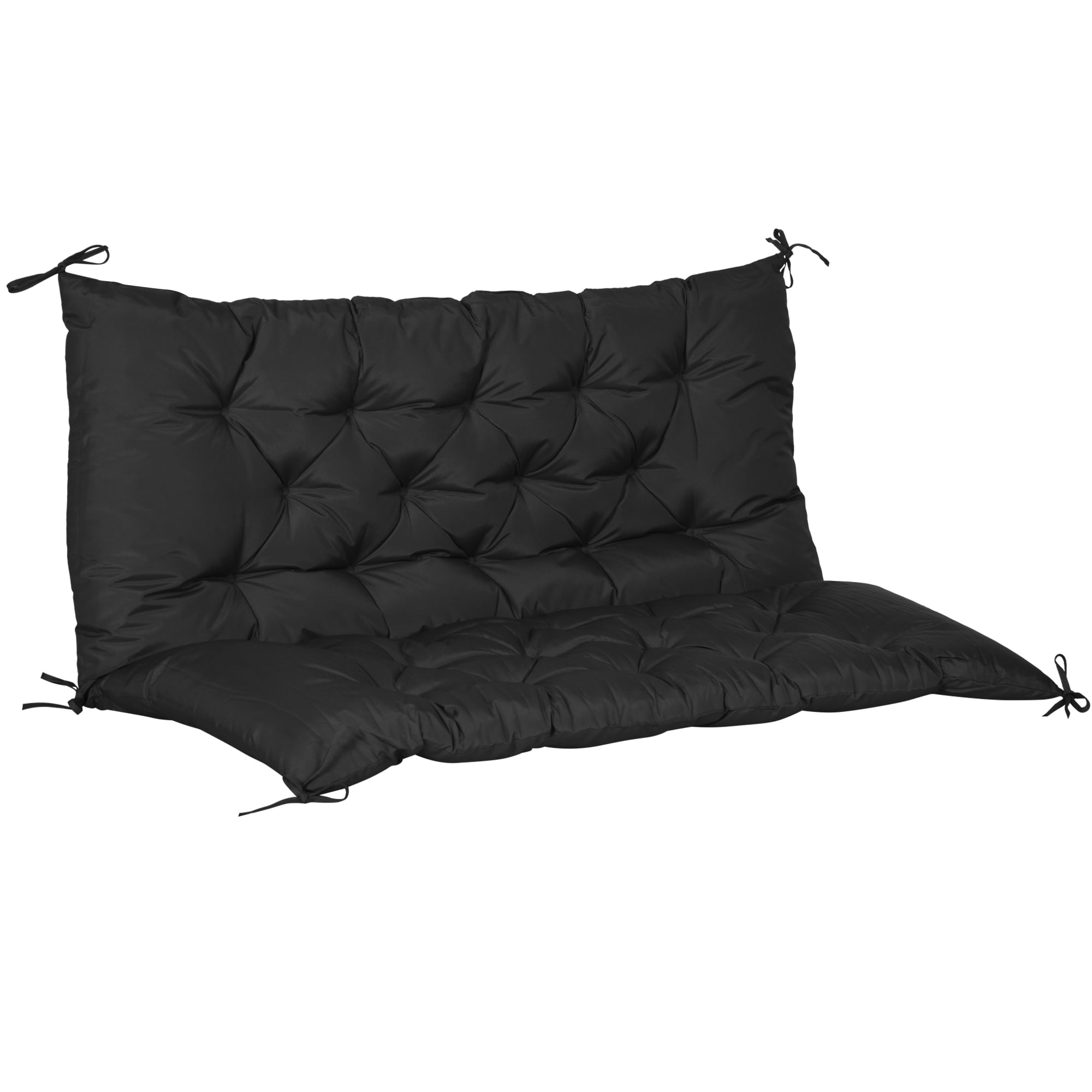 Outsunny 2 Seater Garden Bench Cushions 4.7 Inch Thick Outdoor Soft Pad Walmart