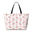 thumbnail image 2 of Kdxio Floral Strawberr for Beach Bag for Women Large Beach Tote Bag Waterproof Sandproof Swim Bag with Zipper Pockets Beach Vacation Travel, 2 of 7