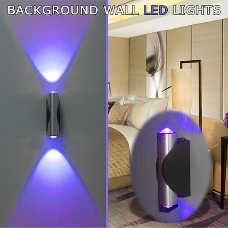 

Double-headed LED Wall Lamp Home Sconce Bar Porch Wall Decor Ceiling Light Purple
