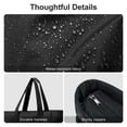 thumbnail image 5 of Women's Work Tote Bag, Large Capacity Waterproof Puffer Shoulder Bag, Multi-compartment Design, Suitable for Work, Shopping, Traveling, Etc, Black, 5 of 7