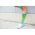 thumbnail image 5 of Womens Orange Bow Green Stripe Socks Saint Patricks Day Cute Novelty Fun Feet, 5 of 9