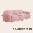 thumbnail image 5 of Sdorens Cloud Sofa Oversized Curved Couch,Lazy Sofa Round Floor Sofas,Cloud Memory Foam Couches for Living Room,Apartment,Small Spaces(No Assembly,Pink), 5 of 14