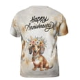 thumbnail image 2 of Happy Anniversary Dachshund Celebrates Wedding Love Family Party All Over Print 3D Shirt Unisex Merch Wiener Dog Lover Gifts Idea - 01015, 2 of 6