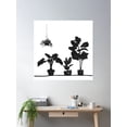 thumbnail image 2 of Minimalist Monochrome Houseplants Poster Wall Art, Modern Wall Decor For Living Room Bedroom, 16x16 UNFRAMED, 2 of 3