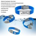 thumbnail image 4 of Pre-engraved "PACEMAKER" Blue Sport Medical ID Bracelet for Men and Women.Includes an Emergency Medical Card, Medical Alert Sleeve & Complimentary 12-Month Access PHR!, 4 of 7