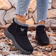 thumbnail image 3 of EKVAHL Women's Winter Snow Booties, Non‑Slip Lug Sole Ankle Boots, Faux Fur Lined Warm Snow Shoes for Cold Days City Walking Black, 3 of 5
