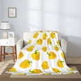 thumbnail image 2 of Throw Blanket for Couch Sofa and Bed, yellow Bell Pepper Print Super Soft Plush Throw Blanket, Fuzzy Cuteness Comfy Warm Washable Flannel Blanket & Throws for All Season 50"x40", 2 of 5
