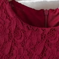 thumbnail image 3 of Girls Lace Dress with Puff Sleeves Front Zipper Elegant Summer Casual Party Toddlers Clothes, 3 of 7
