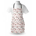 thumbnail image 3 of Love Apron Cute Panda Bear in Love Sitting with Vivid Heart Figures and Arrows Festive, Unisex Kitchen Bib Apron with Adjustable Neck for Cooking Baking Gardening, Vermilion Beige Black, by Ambesonne, 3 of 3