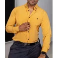 thumbnail image 5 of Camisa Hombre Casual Manga Larga Amarillo Lisa Platino, 5 of 5