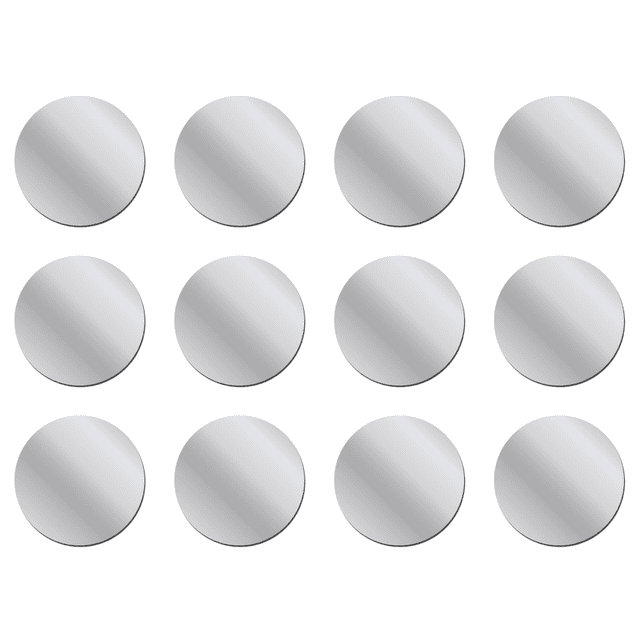 Espejo Adhesivo Redondo 3D Pared Habitación Hogar Acrílico Mural Decoración (20cm) Plata