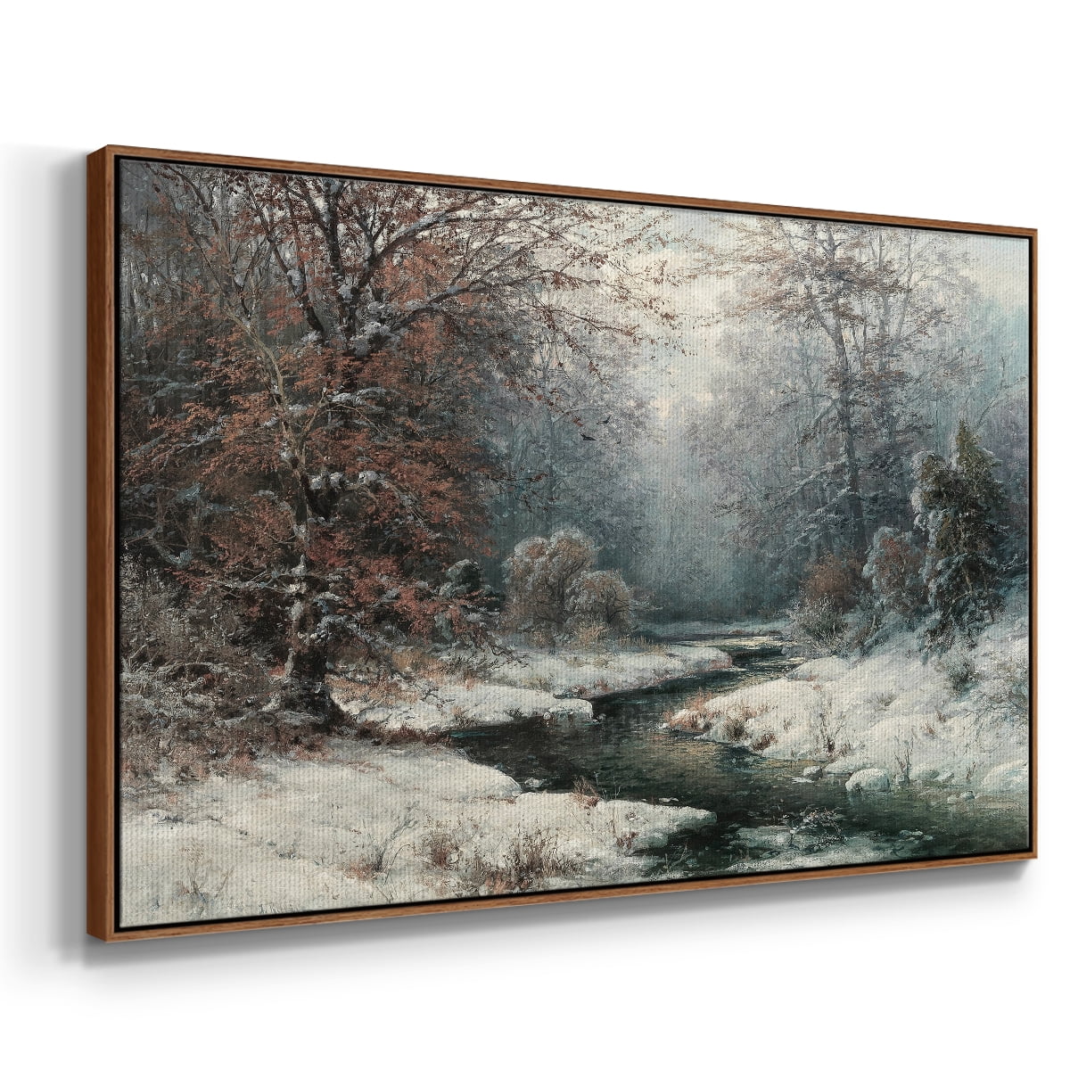 Vintage Landscape-CCLXXXVIII By Wexford Home Framed in Walnut Wood Gallery Wrapped Canvas 17 in. x 25 in.