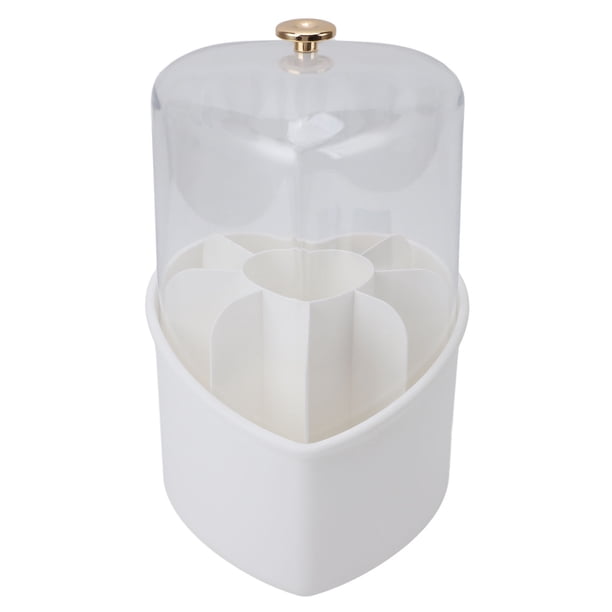 Porta Pinceles De Maquillaje Organizador Con 8 Pinceles De Maquillaje, Organizador De Pinceles De Cosméticos Giratorio Con Tapa Transparente Para Tocador Escritorio