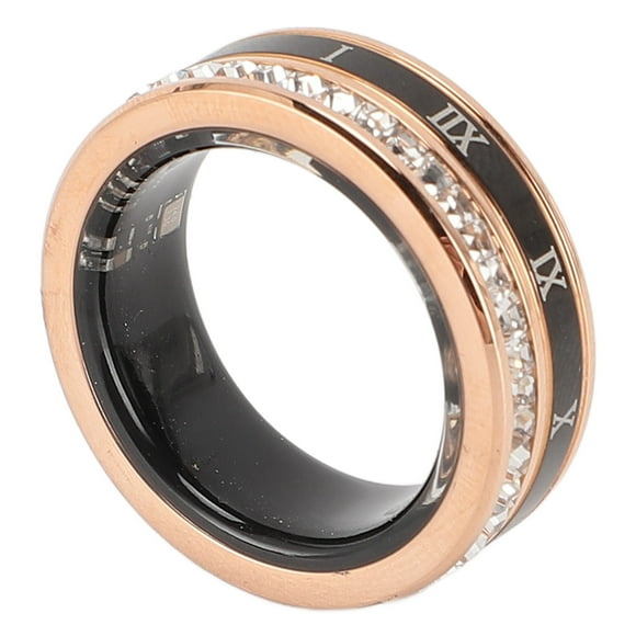 Smart Ring, BT Smart Ring Gold Long Battery Life Step Counting with Charging Case for Men Size 8,Size 9,Size 10