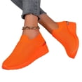 thumbnail image 6 of KEVCHE Womens Fashion Plus Size Flyknit Breathable Round Toe Casual Shoes, Slip On Walking Shoes, Wedge Sneakers, Orthopedic Chunky Mesh Sock Sneakers, 6 of 9