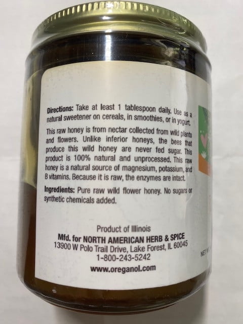 Wildflower Honey - Enzymes Magnesium Potassium Vit B, North American Herb and Spice