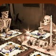 thumbnail image 4 of Juego de 4 manteles individuales para mesa de Halloween, diseño de fantasmas, gatos y otoño, 4 of 7
