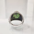 thumbnail image 4 of Green Copper Turquoise Mans Ring, Natural Green Copper Turquoise, Silver Jewelry, 925 Silver Ring, Birthday Gift, Heavy Mens Ring, Arabic Design, Ottoman Style Ring, Christmas, Turkey Mens Signet Ring, 4 of 4