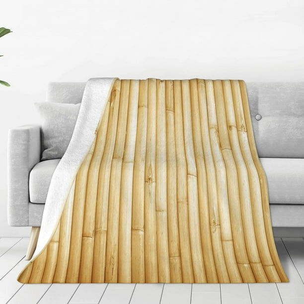 Balery Bamboo Wall Manta de Felpa Suave y Acogedora – Cobija de Franela Aterciopelada para Cama, Lavable y Cálida para Sofá, Mascotas, Transpirable-40"x30"