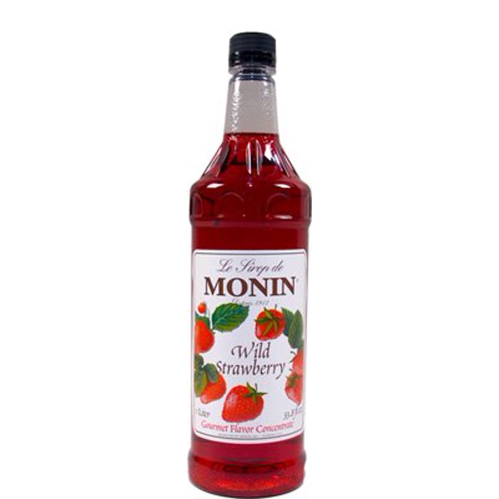 Monin Syrups Wild Strawberry Syrup, 1 liter