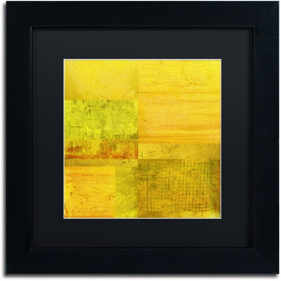 Trademark Fine Art "Essence of Yellow" Canvas Art by Michelle Calkins, Black Matte, Black Frame