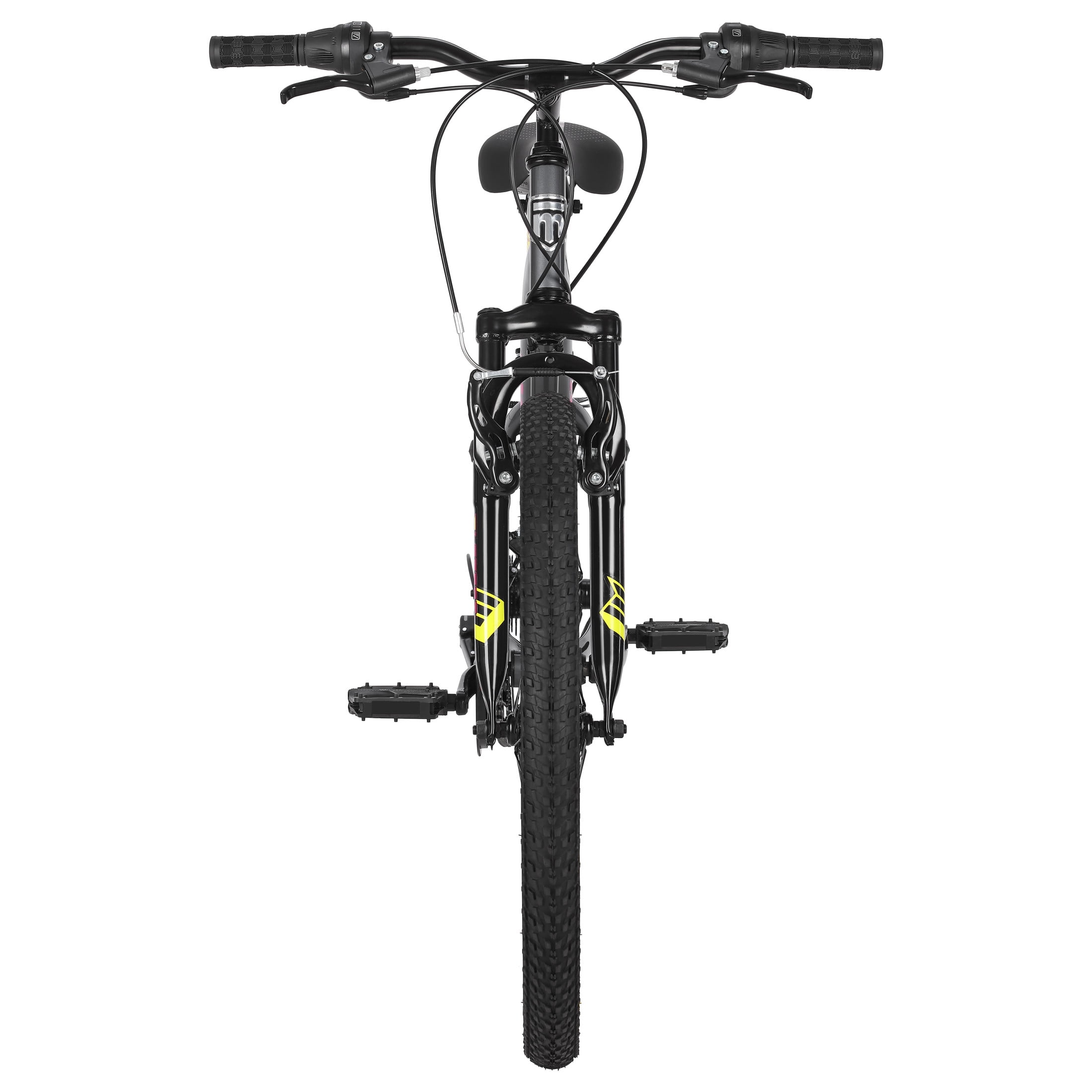 Mongoose Inertia Kids Mountain Bike, 24-Inch Wheels, 21 Speeds, Grey