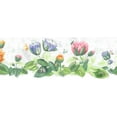 thumbnail image 4 of Dundee Deco Prepasted Wallpaper Border - Floral Orange, Pink, Blue Flowers, Frog, Butterfly, 15 ft x 6.5 in, 4 of 6
