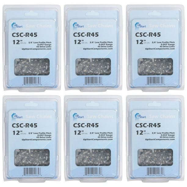 6Pack 12Inch Chainsaw Chain Replacement for Makita XCU03 (12", 3/8
