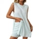thumbnail image 2 of Conjunto de Dos Piezas de Suéter y Pantalones Cortos A Juego para Mujer, Ropa de Verano para Viajes y Vacaciones, Sin Mangas, de Punto. Verde L, 2 of 8