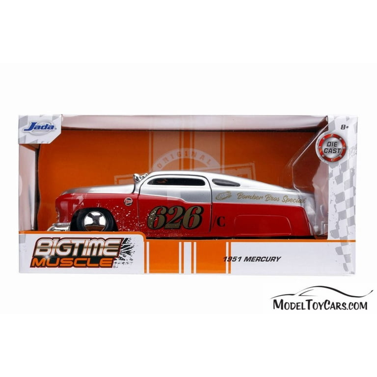 ミニカー 1/24 BTM 1951 Mercury Silver &amp; Red 626 Jada JADATOYS 1/24 BTM 1951 Mercury Silver & Red 626