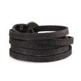 thumbnail image 3 of Pulsera Fernando de cuero PU unisex Negro, 3 of 8