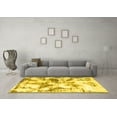 thumbnail image 3 of Ahgly Company Indoor Round Abstract Yellow Modern Area Rugs, 5' Round, 3 of 4