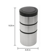 (2 pack) Mainstays Stacking Food Jar Insulated Food Storage Container, Stainless Steel, Round, 41 oz, Ideal Use for Workday Meals and Travel to Keep Meals Hot and Cold