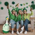 thumbnail image 3 of Porch Goose Outfits 23", St Patrick's Day Shamrock Goose Outfit Lawn Porch Goose Clothes 23 Inch St Patricks Day Outdoor Patio Yard Lawn Art Decoration, 3 of 4