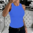thumbnail image 2 of Tank Tops for Women,Trim Backless Vest for Summer Outings and Casual Wear,Tank Top for Women,Z02 Blue,L, 2 of 4