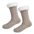 thumbnail image 3 of Women's Winter Warm Sherpa Fleece Lined Slipper Socks with Grippers Fuzzy Cozy Non Slip Super Soft Thick Thermal Sock, 3 of 3