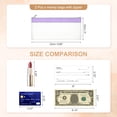 thumbnail image 2 of Uxcell 8.66 x 3.9 inch Money Bags with Zipper 2 Pcs Clear Polyvinyl Chloride Cash Deposit Bank Pouch Wallet Purple, 2 of 4