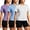 #8211:3 Pack, Blue/Purple/White, variant on [5 Pack] Cadmus Women's Dry-Fit Wicking Short Sleeve T Shirts Sun Protection Activewear Running Yoga Workout Gym Tee Top,Blue/Gray/Black/Navy/White,XL