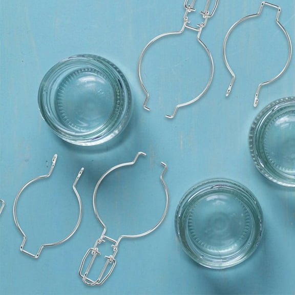 Beaupretty 6pcs Mason Jar Hanging Lids Stainless Steel Secure Locking Glass Jars for Food Preservation