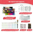 thumbnail image 2 of Kit de pintura facial Pintada 42 colores para niños con plantillas y pincel, 2 of 7