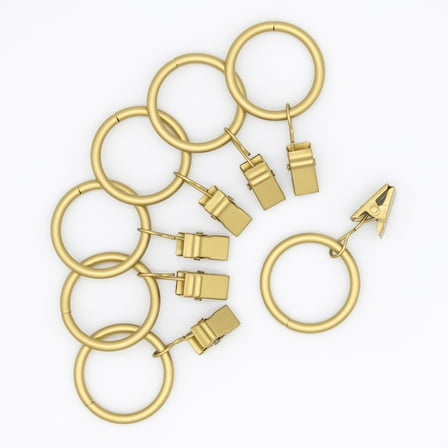 Mainstays 1" Gold Curtain Clip Rings (7 pack)