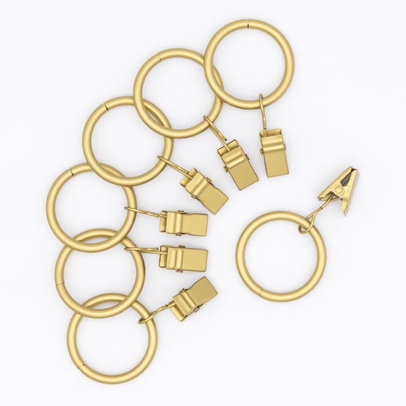 Mainstays 1" Gold Curtain Clip Rings (7 Pack)
