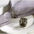 thumbnail image 2 of Chic Woven Metal with Beads Napkin Rings, Set of 4 (Silver), 2 of 2