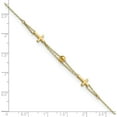 thumbnail image 4 of Avariah Diamonds 14K Yellow Gold Polished Double Strand Cross 7.5in Bracelet - 7.5", 4 of 6