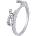 thumbnail image 2 of Gems Jewels 2.10 Ct Round Cut Diamond Wedding Engagement Wrap Ring 14K White Gold Plated 925 Sterling Silver For Women's -4.5, 2 of 2