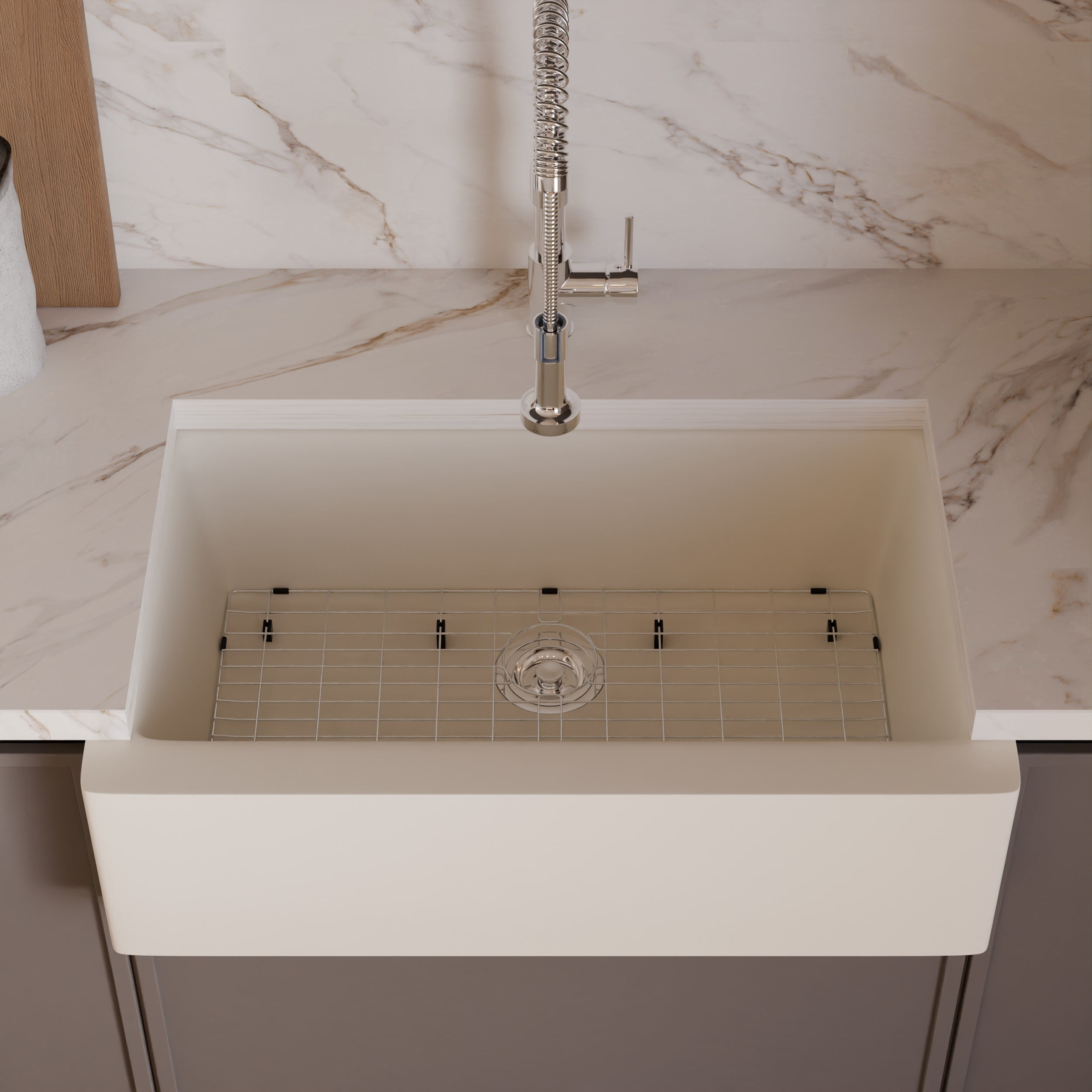Novatto NKF-H07BN Dual Action Commercial Style Pullout Kitchen Faucet, Brushed Nickel