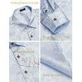 thumbnail image 5 of COOFANDY Mens Paisley Printed Shirts Casual Long Sleeve Button Down Shirts Floral Dress Shirt with Pockets, 5 of 5