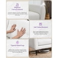 thumbnail image 5 of LAZZO 61“ Faux Leather Loveseat Sofa, Tufted Mid-Century Modern 2-Seater Couch for Living Room, Office or Bedroom, White, 5 of 8